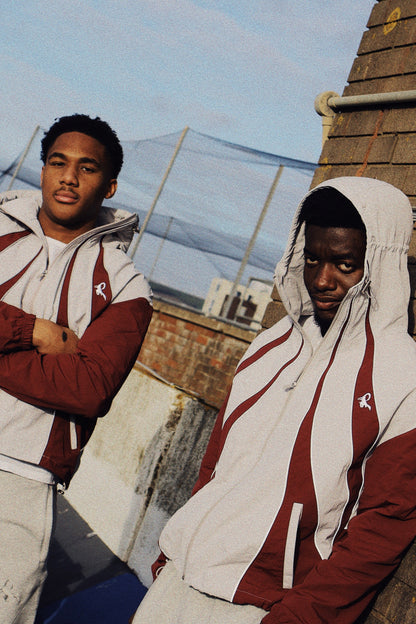 GULLYGUY JACKET - BURGUNDY/LIGHT GREY