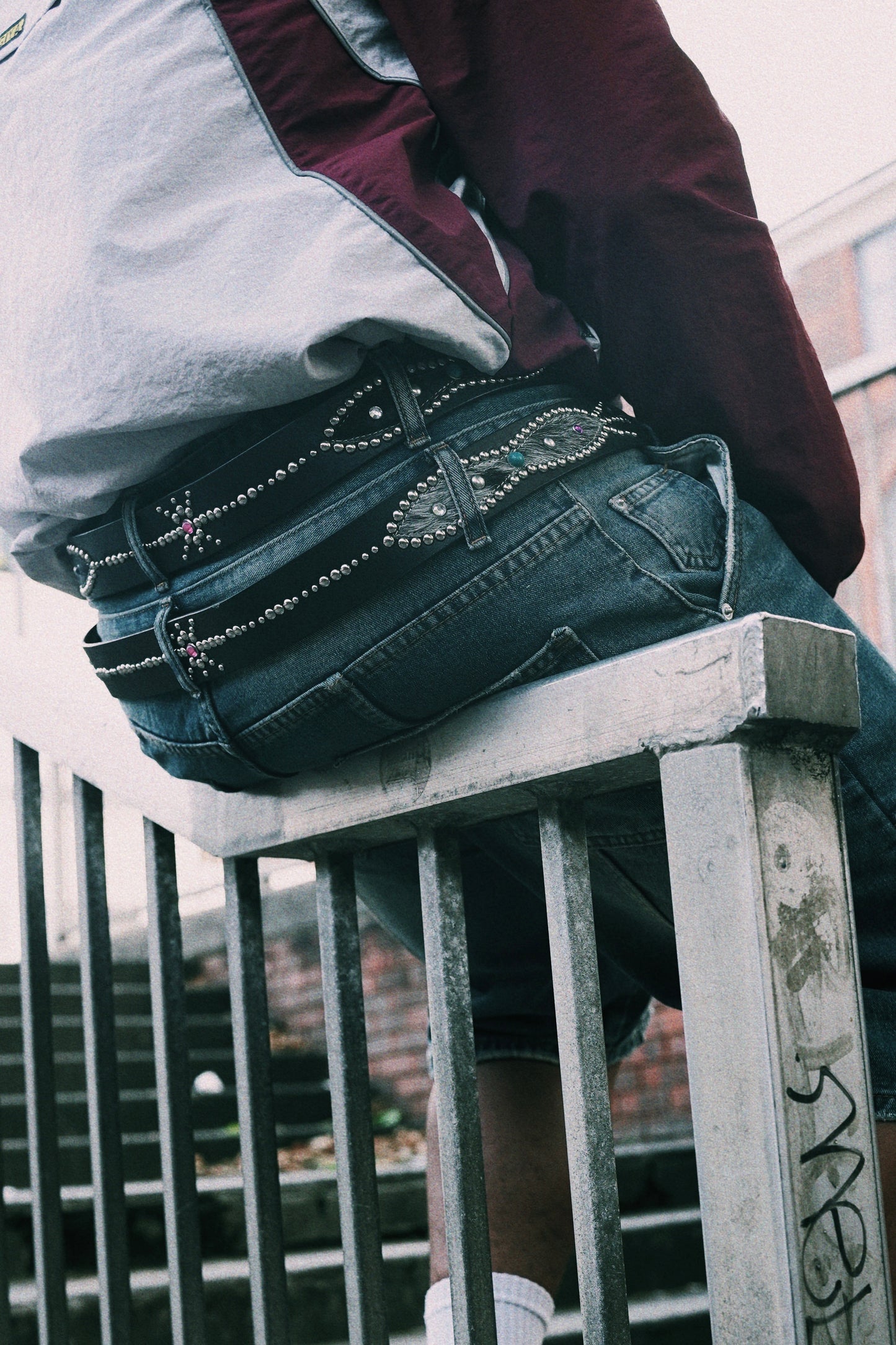 STUDDED BELT BLACK